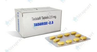 Tadarise 2.5mg : Uses, Dosage, Side Effects | Strapcart