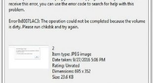 How to Troubleshoot Error Code 0x80071ac3 – The Volume is Dirty
