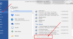 How to Recover Lost/Unsaved Word Document in Windows 10?