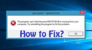 How to Fix MSVCP140.dll is Missing on Windows 10?