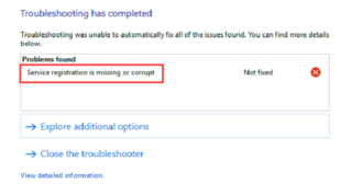 How to Fix “Service Registration Is Corrupt or Missing” Error on Windows 10