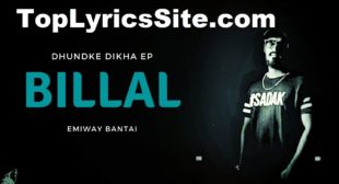 Billal Intro Lyrics – Emiway Bantai – TopLyricsSite.com