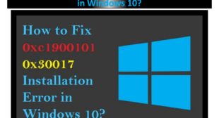 Fix: 0xc1900101 0x30017 Error Installation Windows 10