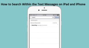 How to Search Within the Text Messages on iPad and iPhone