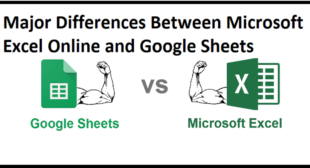 Major Differences Between Microsoft Excel Online and Google Sheets