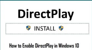 How to Enable DirectPlay in Windows 10