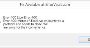 How to Fix VBA Error 400 on MS Excel?