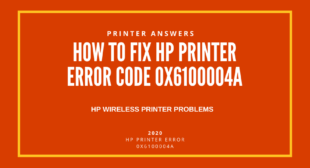 How to Fix HP Printer Error Code 0X6100004a