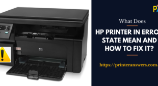 What Does HP Printer in Error State Mean and How to Fix It?