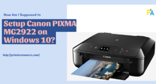 Setup Canon PIXMA MG2922 on Windows 10