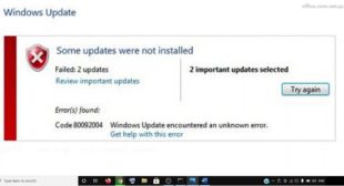 How To Resolve Window Update Error code 80092004?