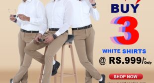 Buy 3 white shirts at just Rs.999 at MCR online shopping!