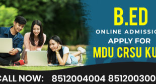 B.ed Admission 2022 Mdu Crsu Kurukshetra Online Form Last Date