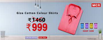 Men’s Giza Cotton Colour Shirts online for just Rs.999!