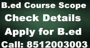 B.ed online form for Bachelor of Education Courses Admission